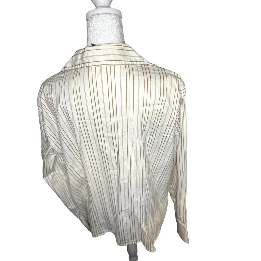 Striped Collared V Button Down. Classy, Comfortab… - image 3